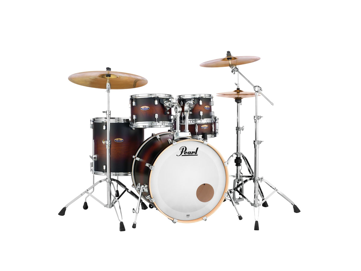 Image of Pearl Decade Maple Standard Trommesæt - Inklusiv Hardwarepakke Satin Black Burst - Pearl