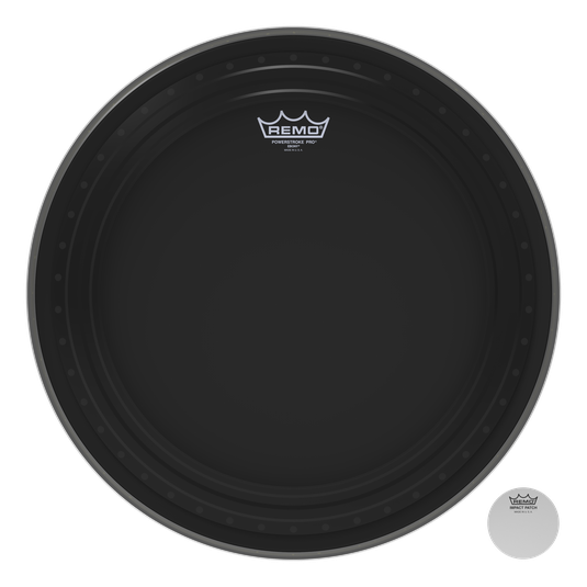 Image of "Remo Trommeskind 22"" Powerstroke Pro Ebony - Remo "