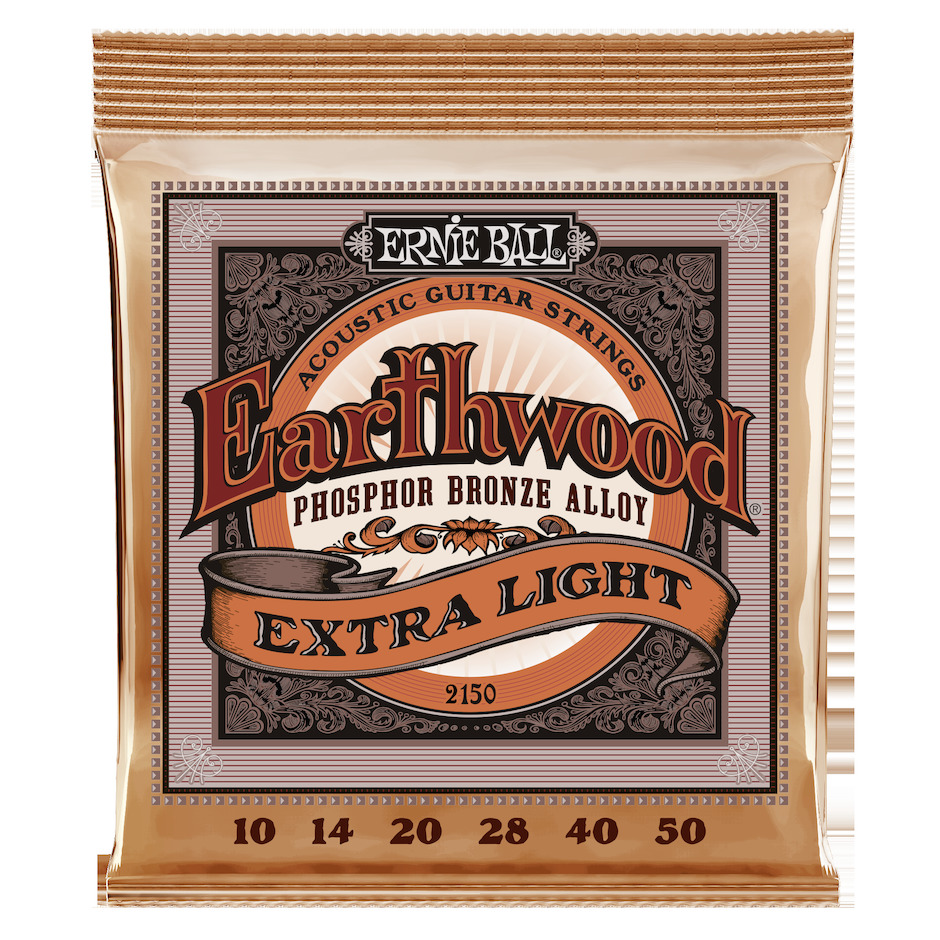 Image of Ernie Ball Earthwood Phosphor Bronze Guitarstrenge. Akustisk Extra Light 010-050 - Ernie Ball