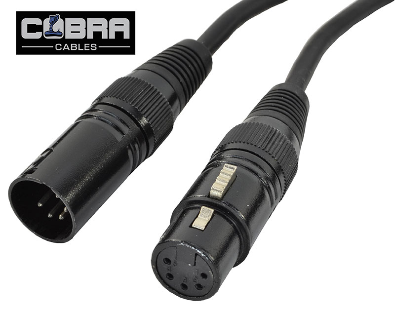 Image of DMX Kabel XLR Han 5 Pol til XLR Hun 5 Pol 20 meter - Cobra