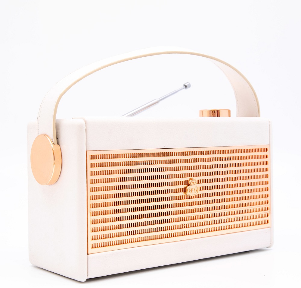 Image of GPO Darcy Vintage Style Radio - Hvid og Guld - GPO Retro