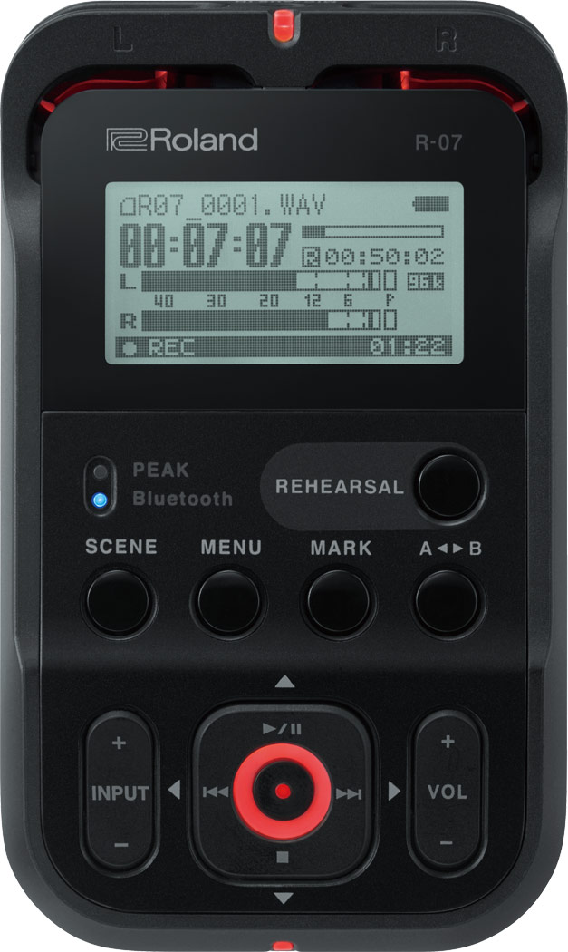 Image of Roland R-07-BK Handy Audio Recorder